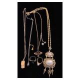 Costume rings and necklaces