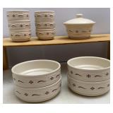 Longaberger Pottery Woven Traditions Red