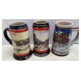 Budweiser Holiday Steins