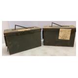 (2) Metal Ammunition Cases