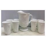 Indiana Glass Milk Glass Beverage Set