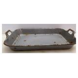 Antique Grey Enamel Tray