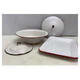 VTG Enamel Pan, Tray & Lids