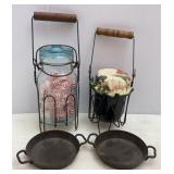 Atlas Fruit Jar, Jar Candle holders
