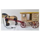 Silver Moon Dairy Horse-Drawn Milk Wagon Toy