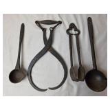 Ice Block Tongs, Coal Tongs & Smelting Ladles