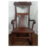 "Boston-Style" Fiddle-Back Rocking Chair