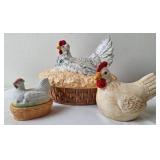 Atlantic Mold Ceramic Hen On Nest Covered Dish