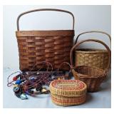 Vintage Christmas Lights & Baskets