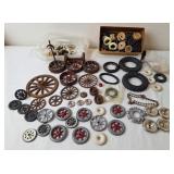 Cast Spoke Wheels, Rubber Tires For Cast Iron Toys