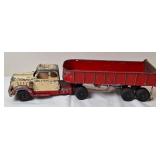 Hubley Kiddie Toy Semi w/Dump Trailer No. 508