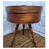 Firkin Style Sewing Basket, 3-Legged