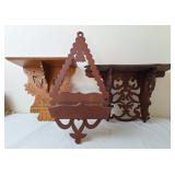 Victorian-Style Wall Shelf & Wall Pocket/Comb Box