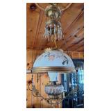 Victorian Oil Lamp Electric Hanging Chandelier