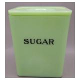 Jeannette Glass Co. Jadeite "Sugar" Canister