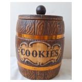 Ceramic Barrel Cookie Jar