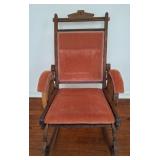 Victorian Eastlake Campaign Folding Rocking Chair