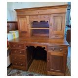 Antique Eastlake Style Step-Back Desk w/Hutch Top