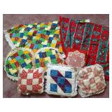 Patchwork Throw Pillows & Round Tablecloths