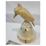 Pottery Kingfisher Flower Frog