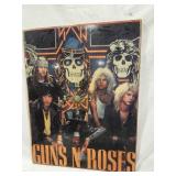 Guns N Roses clock on wood board, needs repair