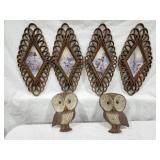 Plastic wall decorations, 4 -Burwood pictures,