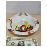 Painted Porcelain Covered Cheese plate