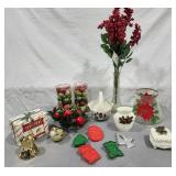 Christmas Decorations, vases, trinket boxes