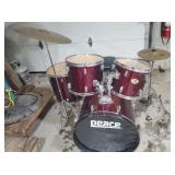 Peace Drum Set, snares, cymbals, stands