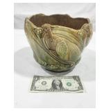 Pottery Jardiniï¿½re, Embossed Peacock