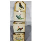 Vintage Rooster mail sorter rack