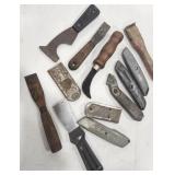 Box knives, hook knife, scrappers