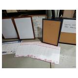 White boards, Bulletin Boards, Calendars
