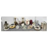 Candles, candle holders, various styles