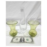 Crystal & Crackle Glass Vases