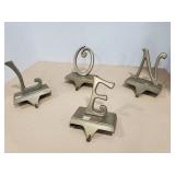 Metal Lettered Stocking Hangers