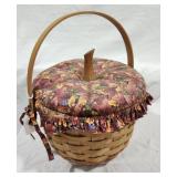 Pumpkin Longaberger Basket with lid, 1995