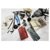 Drill, drill bits, hole bits, wire brushes