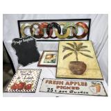 Pictures, Apple decor items, metal artwork