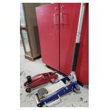 Floor jacks, one missing handle,
