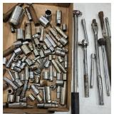 Sockets, ratchets, extenders, various makers