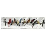 Birds on the wire, folding, metal