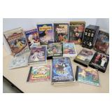 VHS movies and DVDs