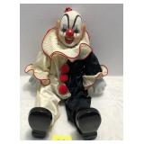 1980's Dynasty Doll Porcelain Clown 16'