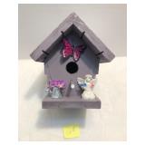 Handmade Cedar 'purple' Birdhouse 9x7.5