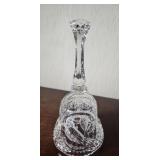 Crystal Bell Etched Birds Germany 1980s 8'