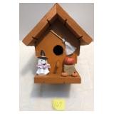 Handmade Cedar 'Halloween' Birdhouse 9x7.5