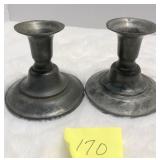 3.5' Pewter Candle Holders set
