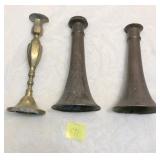 Brass Candle Sticks 9' set/10'