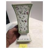 Laura Ashley Pink Green Floral Vase 9'